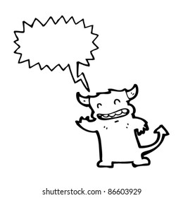 little devil shouting cartoon