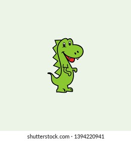 Little Dino Cute or Little Godzilla Logo, Vector, Icon