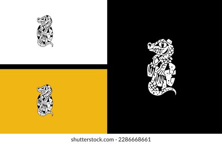 little dino vector line art design