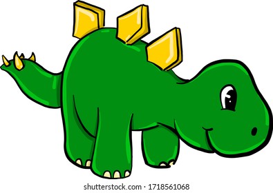 Little dinosaur, illustration, vector on white background