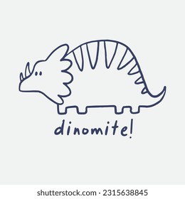 LITTLE DINOSAUR OUTLINE FOR LABEL OR BADGES