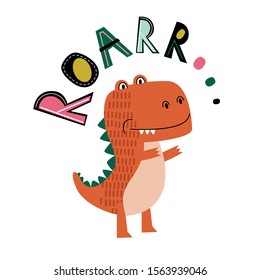 little dinosaur vector illustration for kids fashion