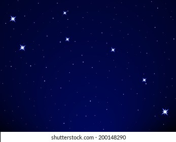 Little Dipper on the starry sky