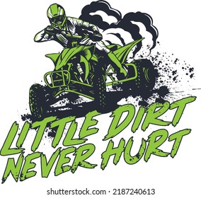 little dirt never hurt, trail sport vector design