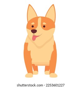 Little dog icon cartoon vector. Cute corgi. Royal canine
