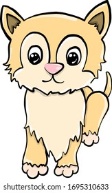 Little dog, illustration, vector on white background