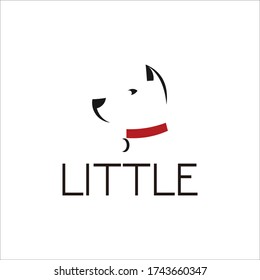 little dog logo, dog head logo. Vector illustration. symbol icon.