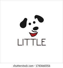 little dog logo, dog head logo. Vector illustration. symbol icon.