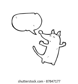 little dog with speech bubble