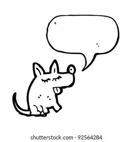 little dog with speech bubble