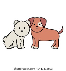 little dogs adorables mascots characters