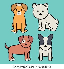 little dogs adorables mascots characters