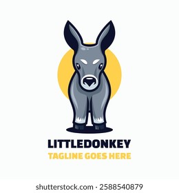 Little Donkey Simple Mascot Logo