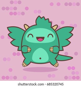 Little dragon, Vector illustration