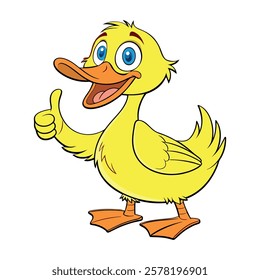 Little duck cartoon vector design 