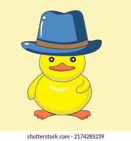 Little Duck with  Cowboy Hat