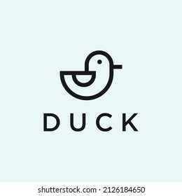 logotipo de pato de línea. logotipo animal