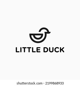 little duck logo design vector illustration