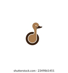 little duck vector illustration for an icon,symbol or logo. duck template logo