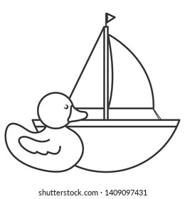 little ducky and sailboat toy entertainment
