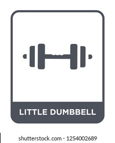 little dumbbell icon vector on white background, little dumbbell trendy filled icons from Gym and fitness collection, little dumbbell simple element illustration