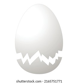 Little eggshell icon cartoon vector. Easter chicken. Shell break