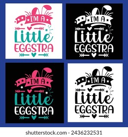 
I'm a Little Eggstra T-shirt, Funny Easter Bunny T-Shirt, Happy Easter T-shirt, Funny Bunny T-shirt, 