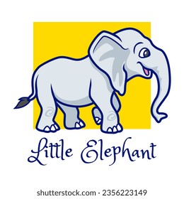 Little Elephant Cartoon Character clip art
