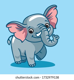 Little Elephant Illustration Children Stock Vector (Royalty Free ...