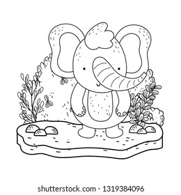 little elephant in the landscape