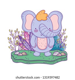 little elephant in the landscape