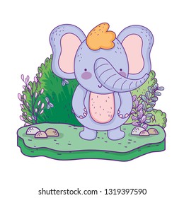 little elephant in the landscape