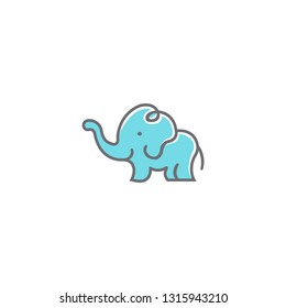 little elephant logo vector