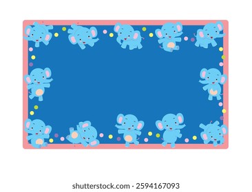 little elephant in many action