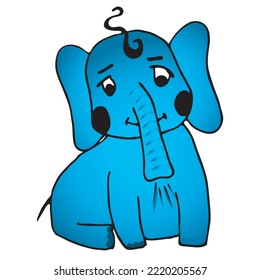 the little elephant is sitting quietly