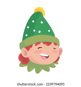 little elf design over white