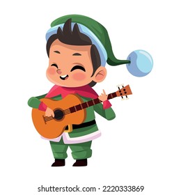 little elf playing guitar character