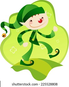 little santaÃ?Â´s elf vector cartoon illustration