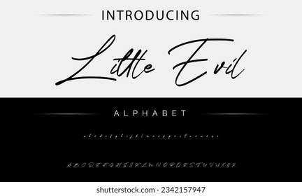 Little End Signature Font Calligraphy Logotype Script Font Type Font lettering handwritten