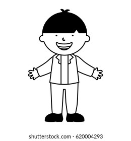 Little ethnic boy character