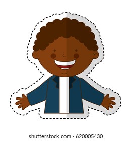 Little ethnic boy character