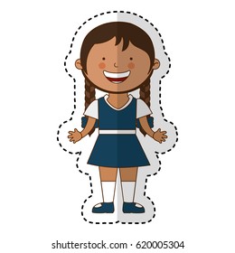Little ethnic girl character