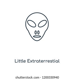 Little Extraterrestial concept line icon. Linear Little Extraterrestial concept outline symbol design. This simple element illustration can be used for web and mobile UI/UX.