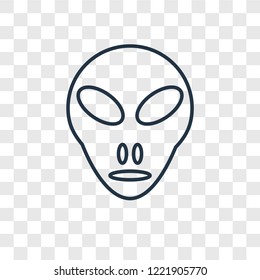 Little Extraterrestial concept vector linear icon isolated on transparent background, Little Extraterrestial concept transparency concept in outline style