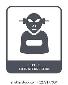 little extraterrestial icon vector on white background, little extraterrestial trendy filled icons from Astronomy collection, little extraterrestial simple element illustration