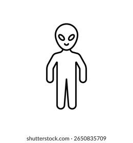 Little Extraterrestrial Alien Line Icon