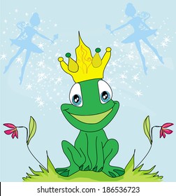 little fairies and frog 