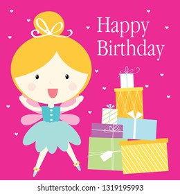 Little Fairy Birthday Party Stock Vector (royalty Free) 1319195993 