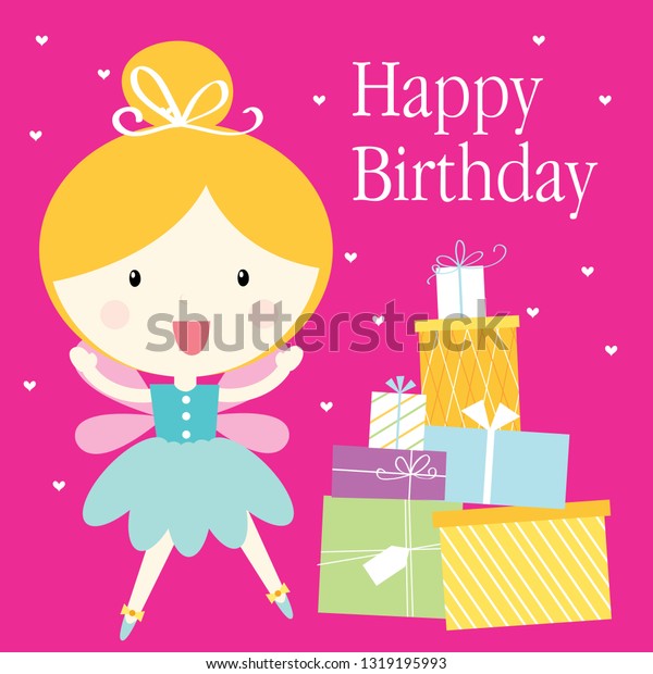 Little Fairy Birthday Party Stock Vector (Royalty Free) 1319195993 ...