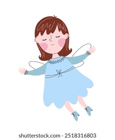 Little fairy in cartoon style. Flat style. Vector.